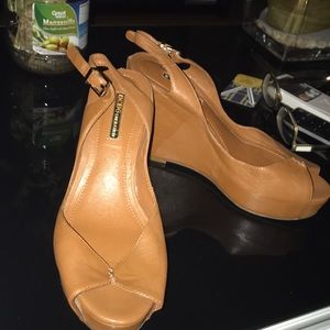 Tan BCBG platforms